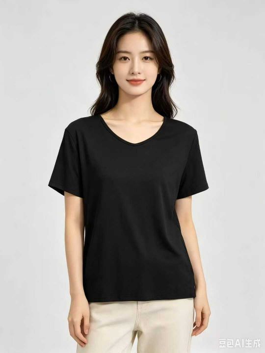 短袖t恤女夏薄款纯色