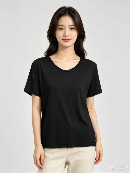 短袖t恤女夏薄款纯色