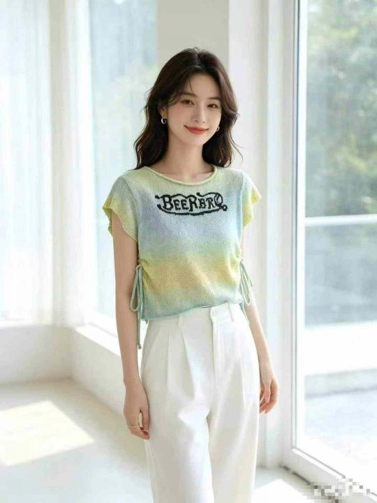 夏季新款辣妹针织衫，
