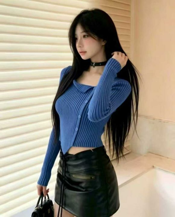 春秋新款韩版性感辣妹
