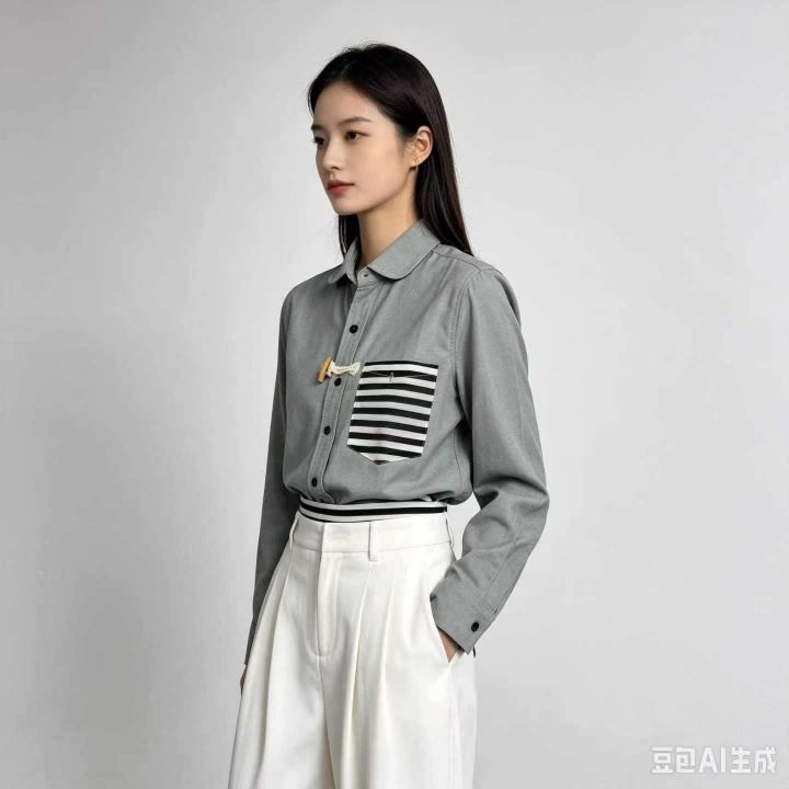 韩版时尚潮流休闲条纹