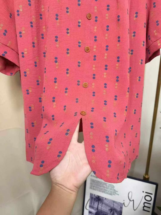 上新雪纺小波点妈妈装