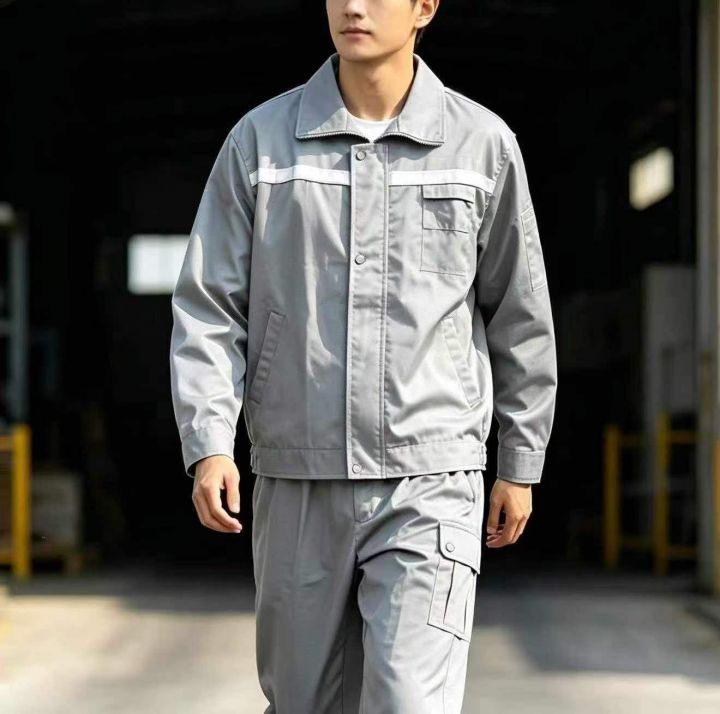 ♍带反光条耐磨劳保服