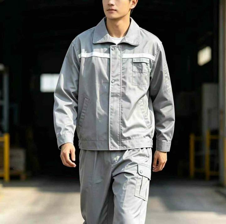 ♍带反光条耐磨劳保服