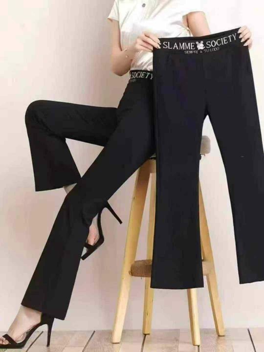 女装休闲阔腿加绒裤，