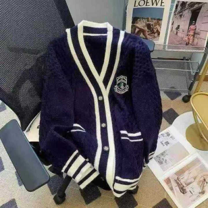 韩剧穿搭学院风针织开