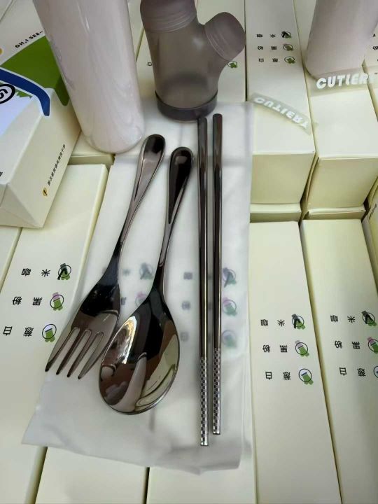 304不锈钢餐具三件