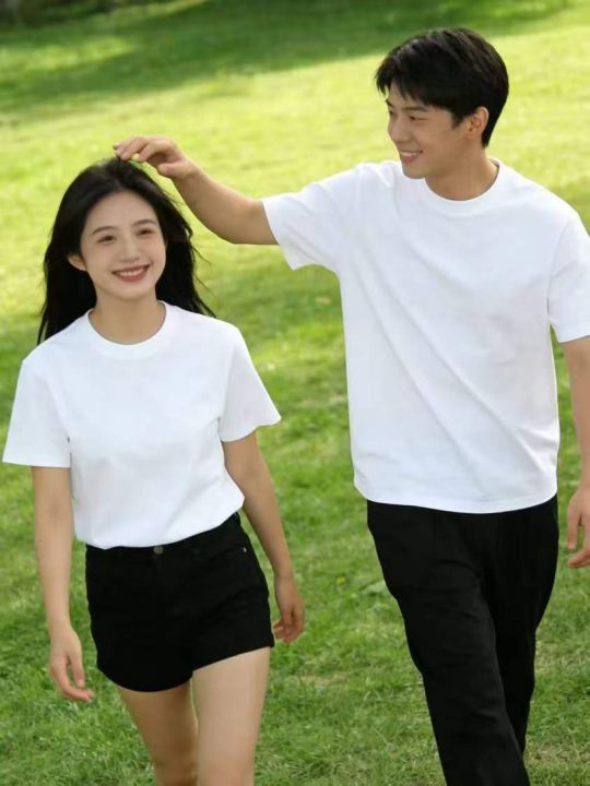 高克重纯棉男女同款白