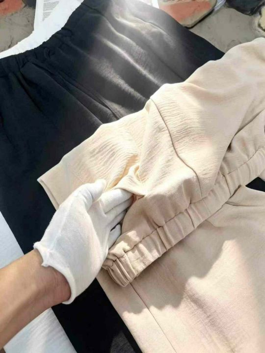 女装外贸奶芙裤阔腿裤