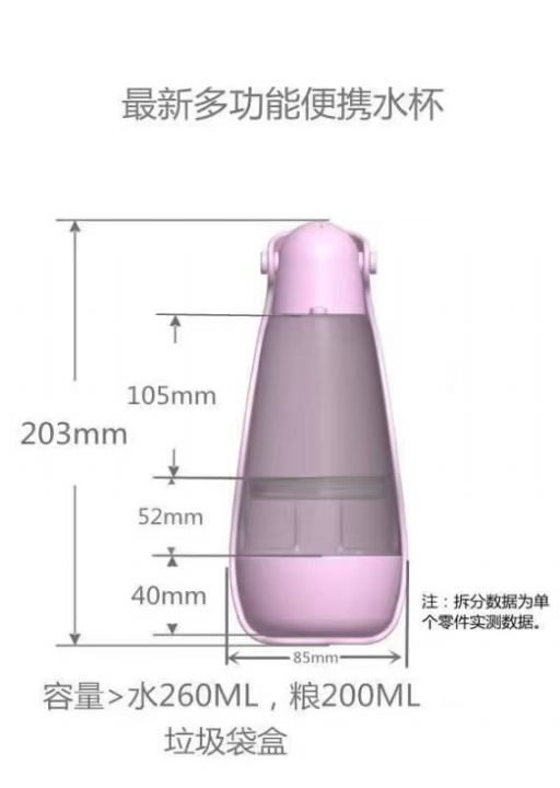 多功能宠物随行杯，狗