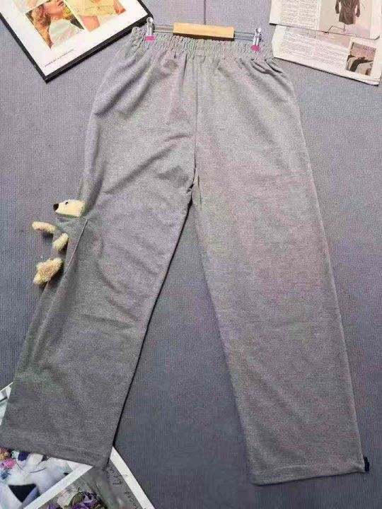 小熊装饰抽绳卫裤女秋