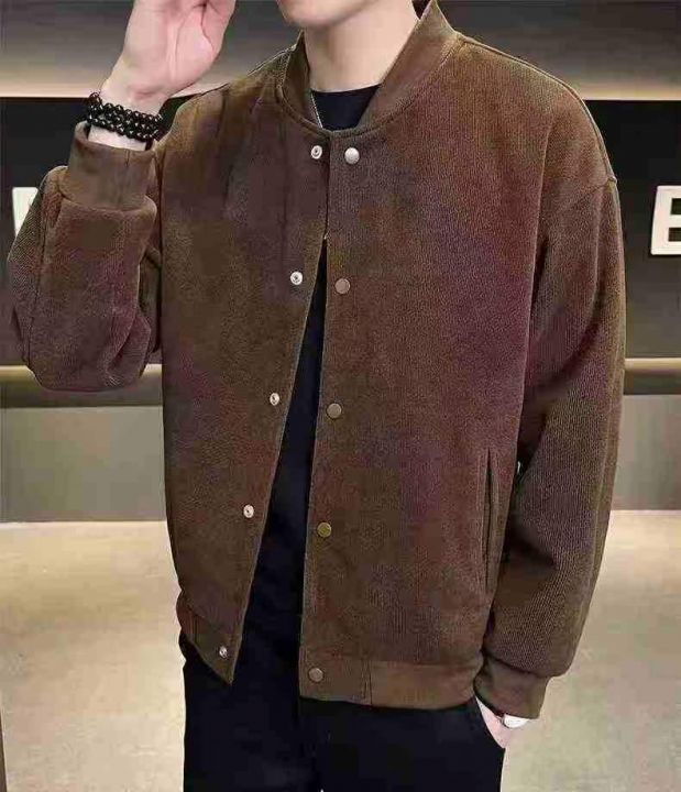 美式重磅灯芯绒棒球服