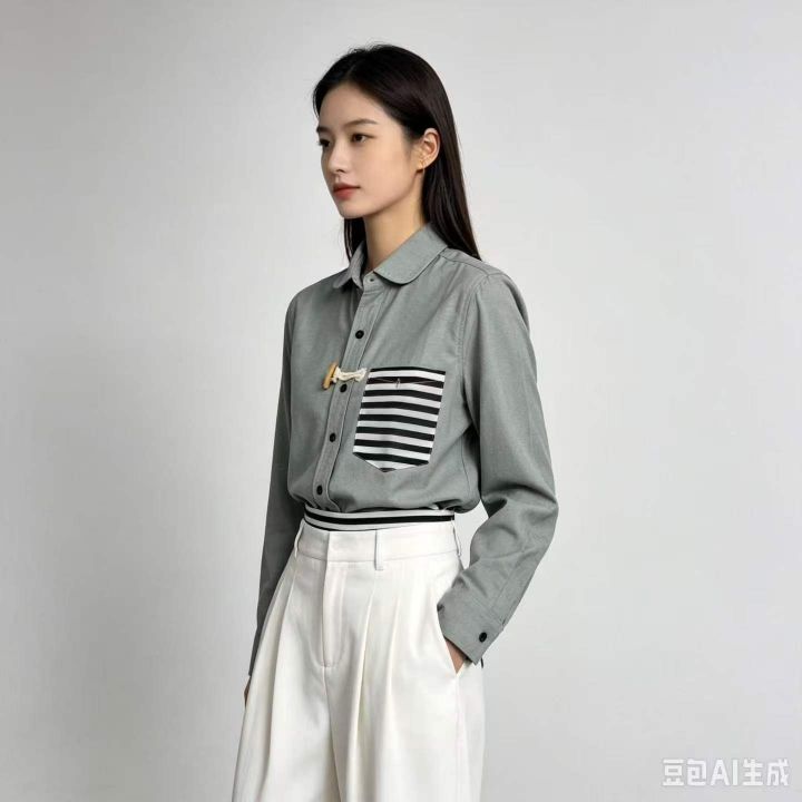 韩版时尚潮流休闲条纹