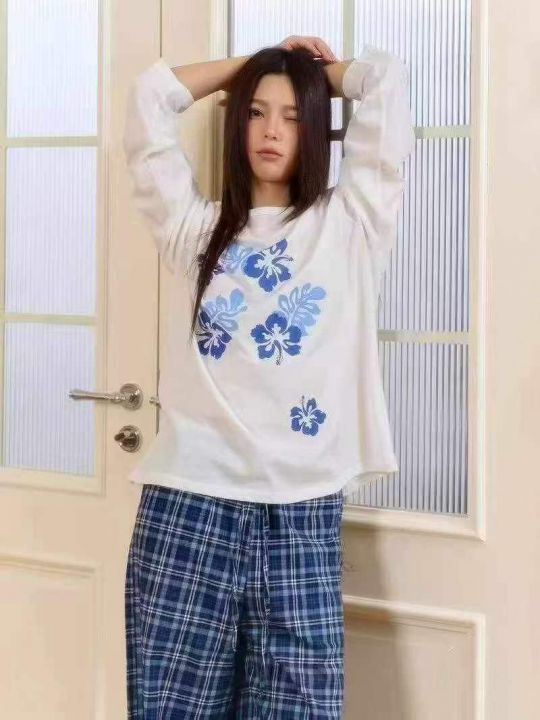 新款印花长袖宽松百搭