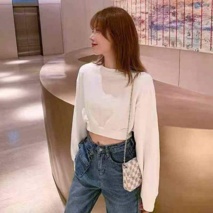 辣妹短款露脐卫衣27