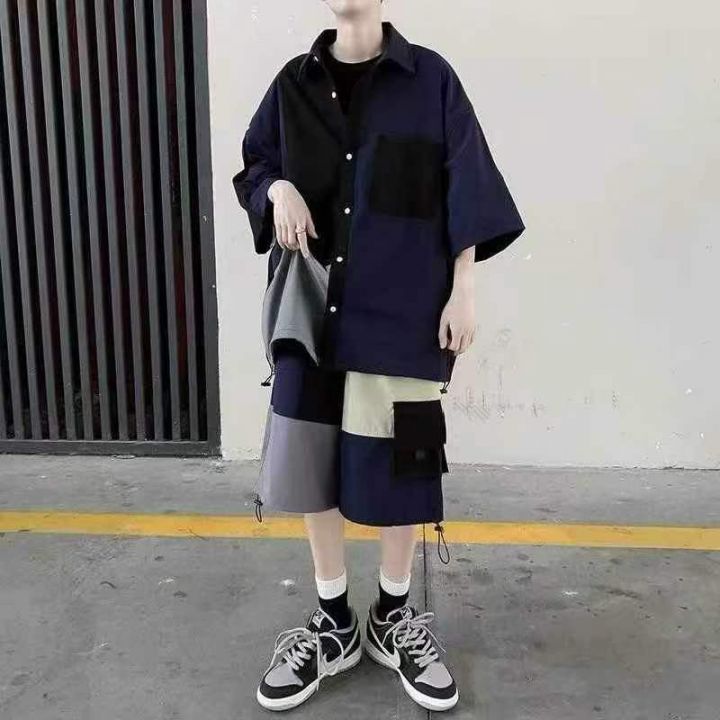 日系宽松短裤套装超仙