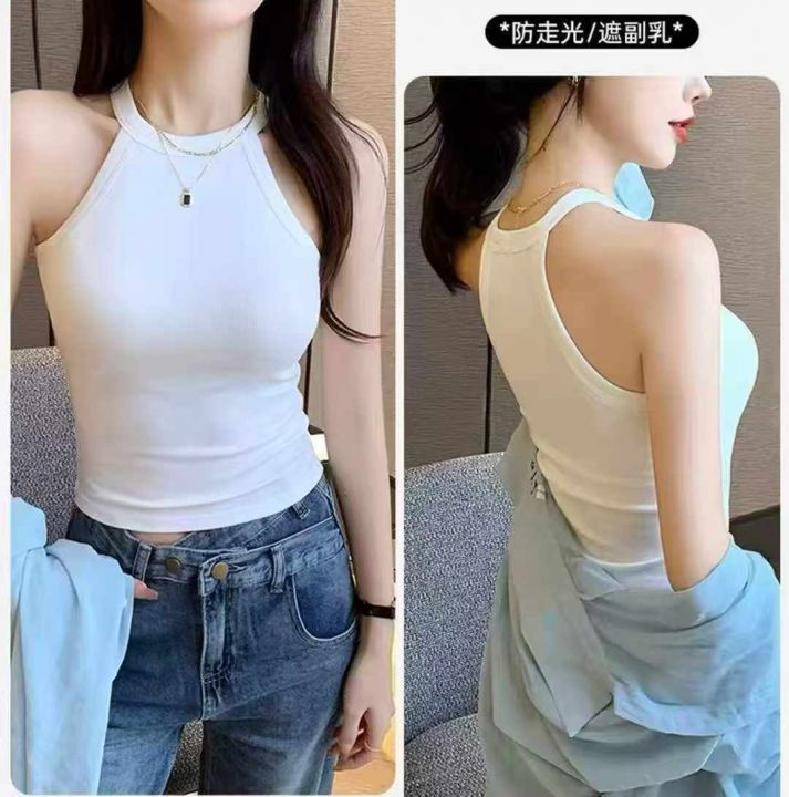 辣妹挂脖时尚潮流背心