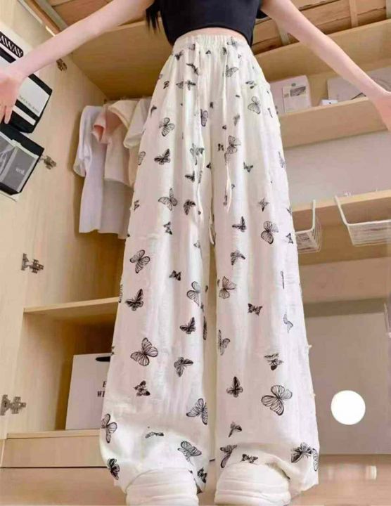 女装重工烫钻阔腿裤，