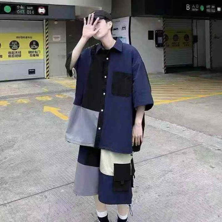 日系宽松短裤套装超仙