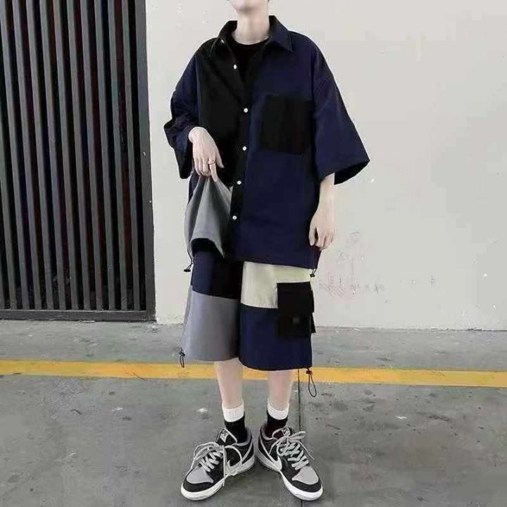 日系宽松短裤套装超仙