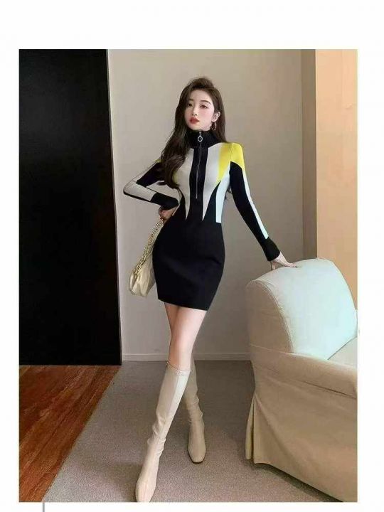 春秋新款网红复古半拉