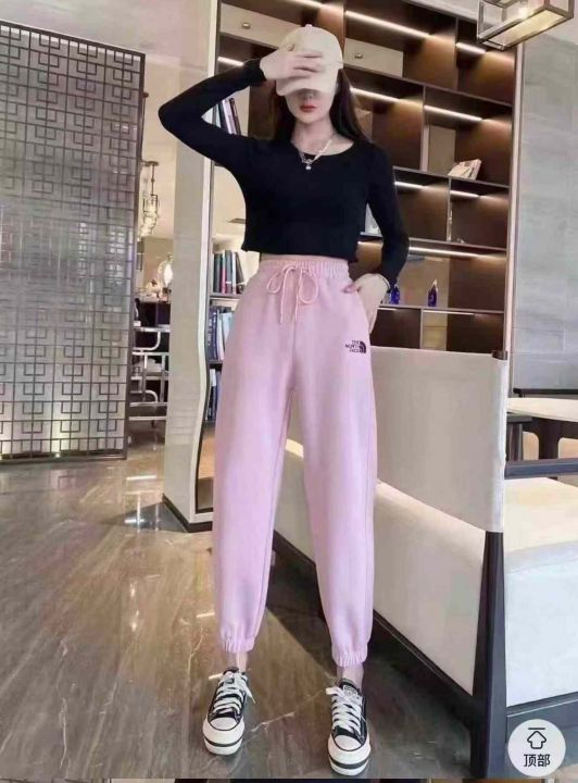 女士运动束脚休闲裤，