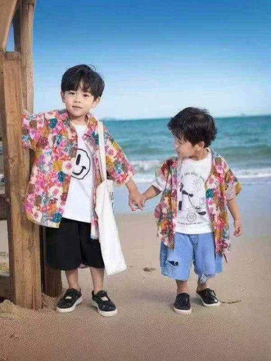 童装夏季花衬衫儿童衣
