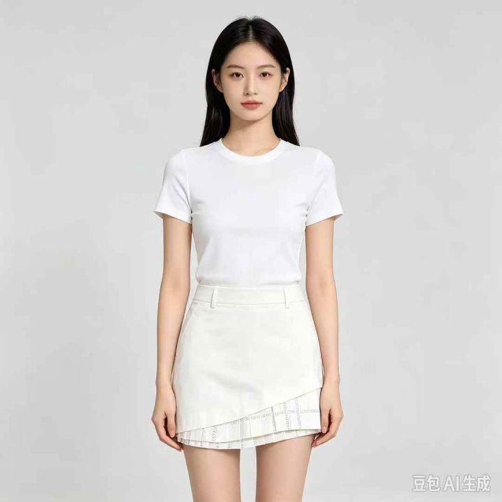 4.5元清，半身裙女