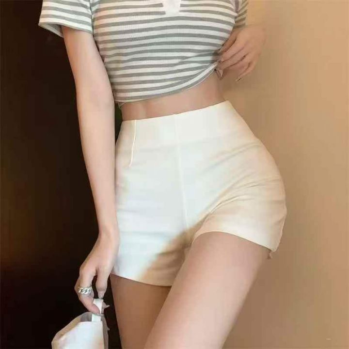 ️辣妹纯欲白色高腰开