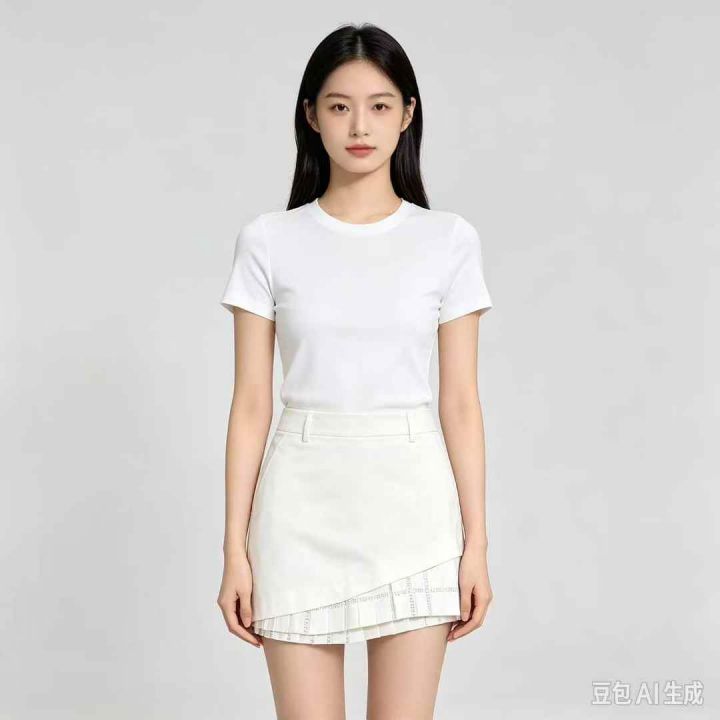 4.5元清，半身裙女
